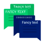 fancy text android application logo